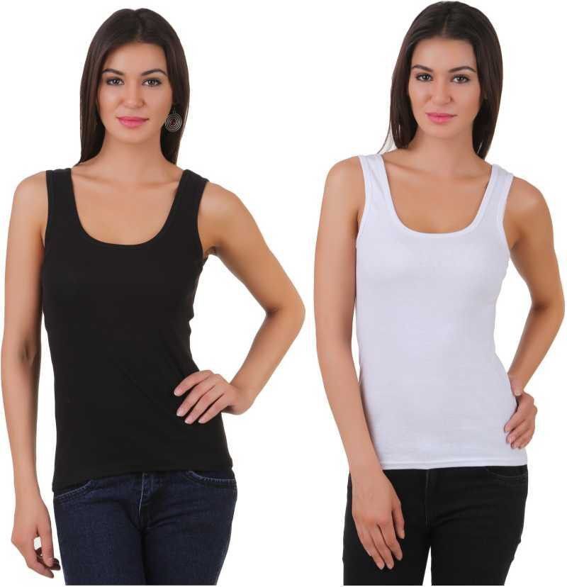 aastikhouse Women White, Black Camisole-picture-39