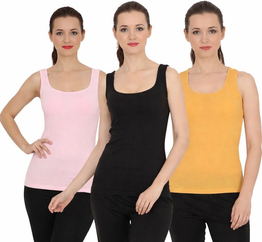 aastikhouse Women Yellow, Black, White Camisole-picture-25