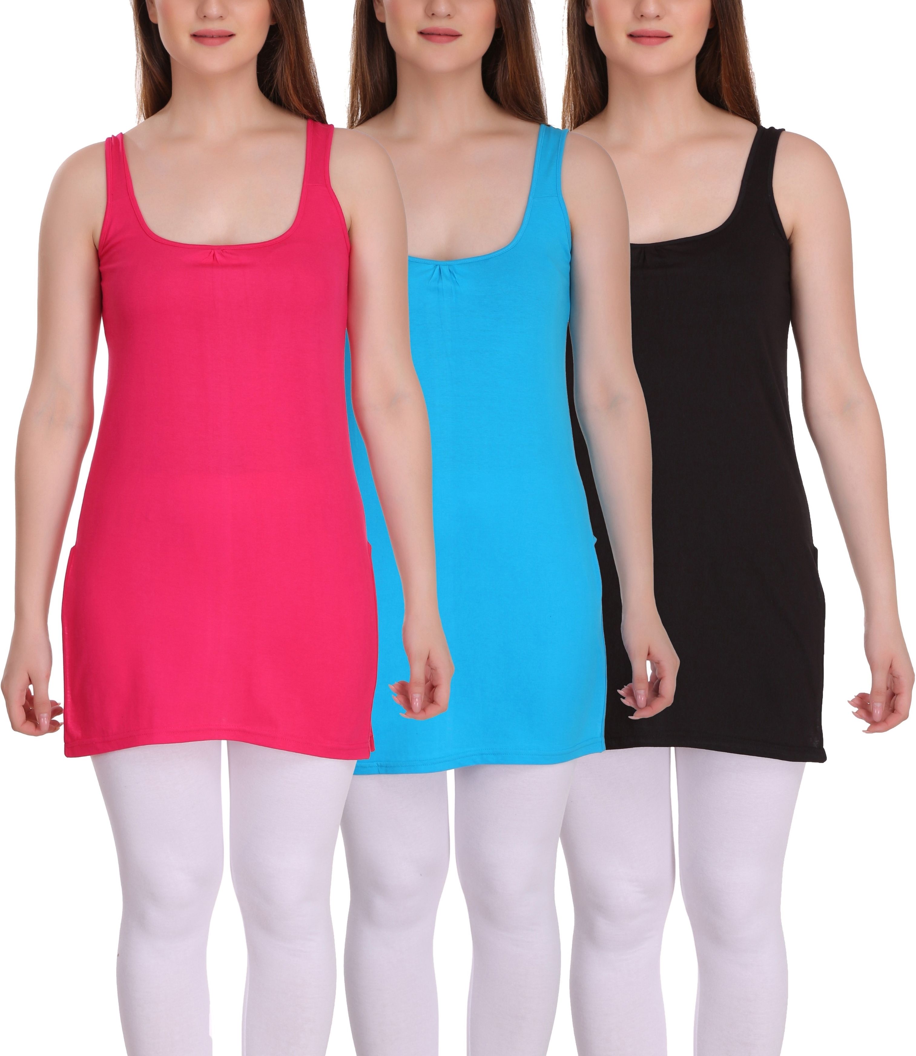 selfcare Women Pink, Light Blue, Black Chemise-picture-36