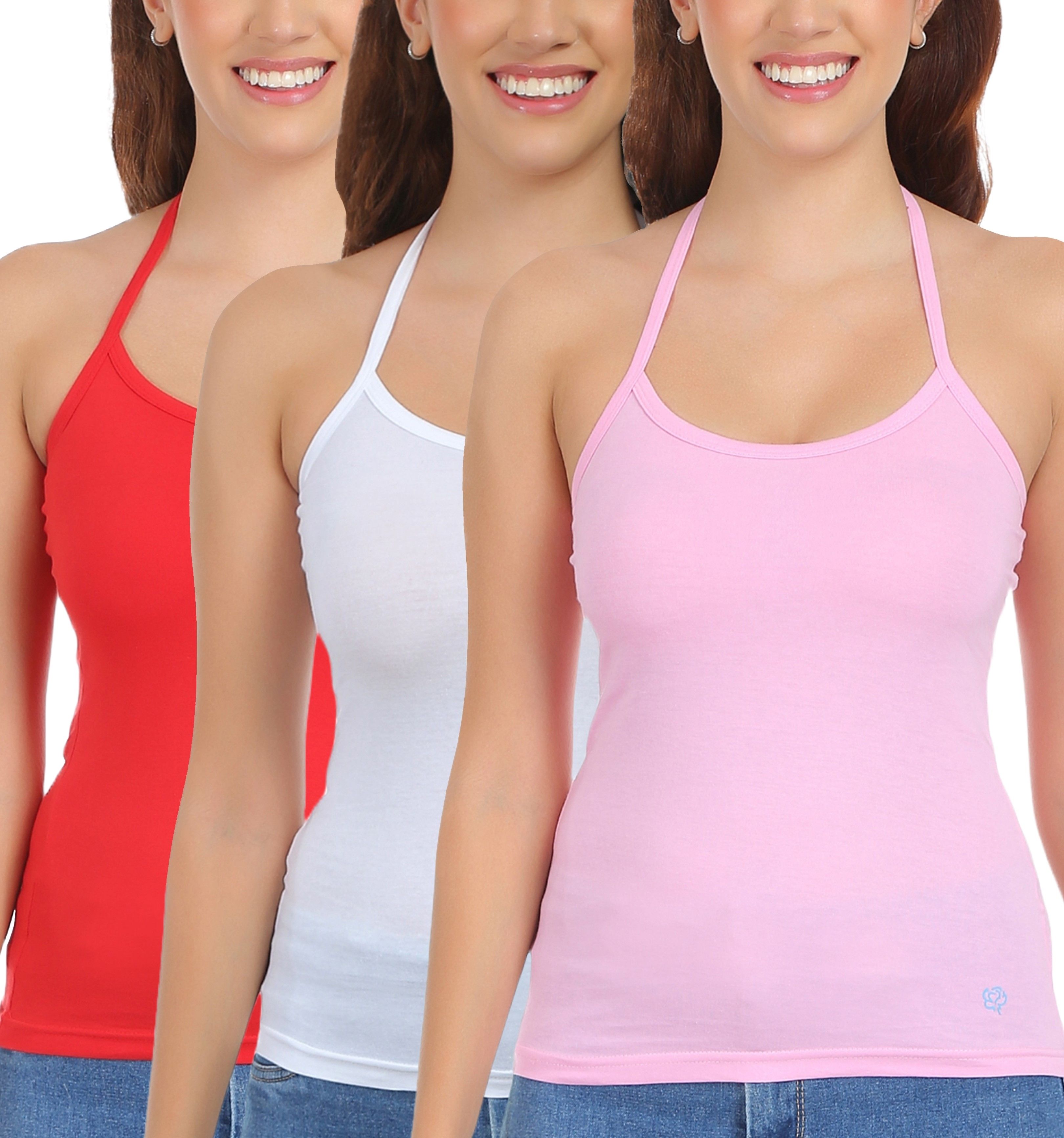 selfcare Women Pink, White, Red Camisole-picture-33