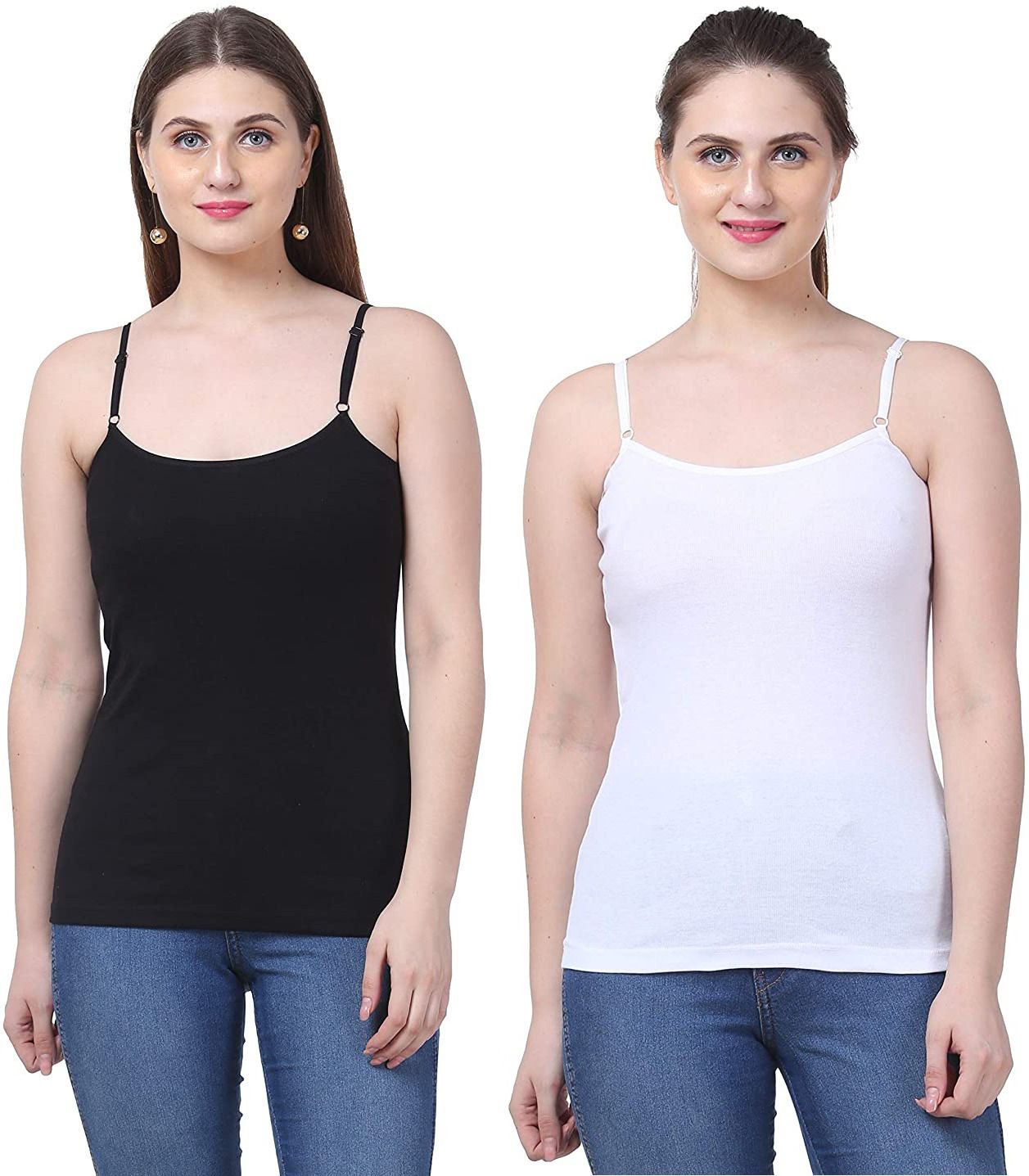 sujata fashion Women White, Black Camisole-picture-20