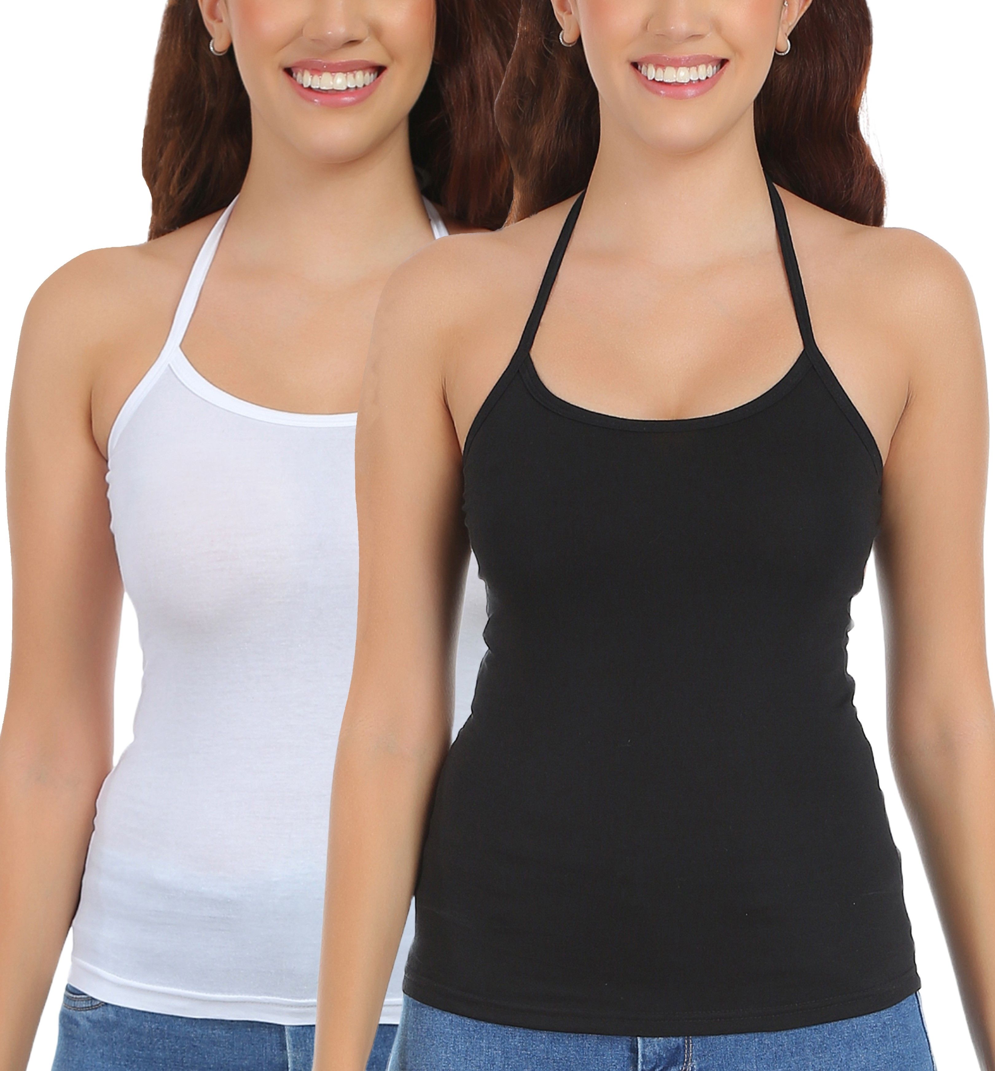 selfcare Women Black, White Camisole-picture-21