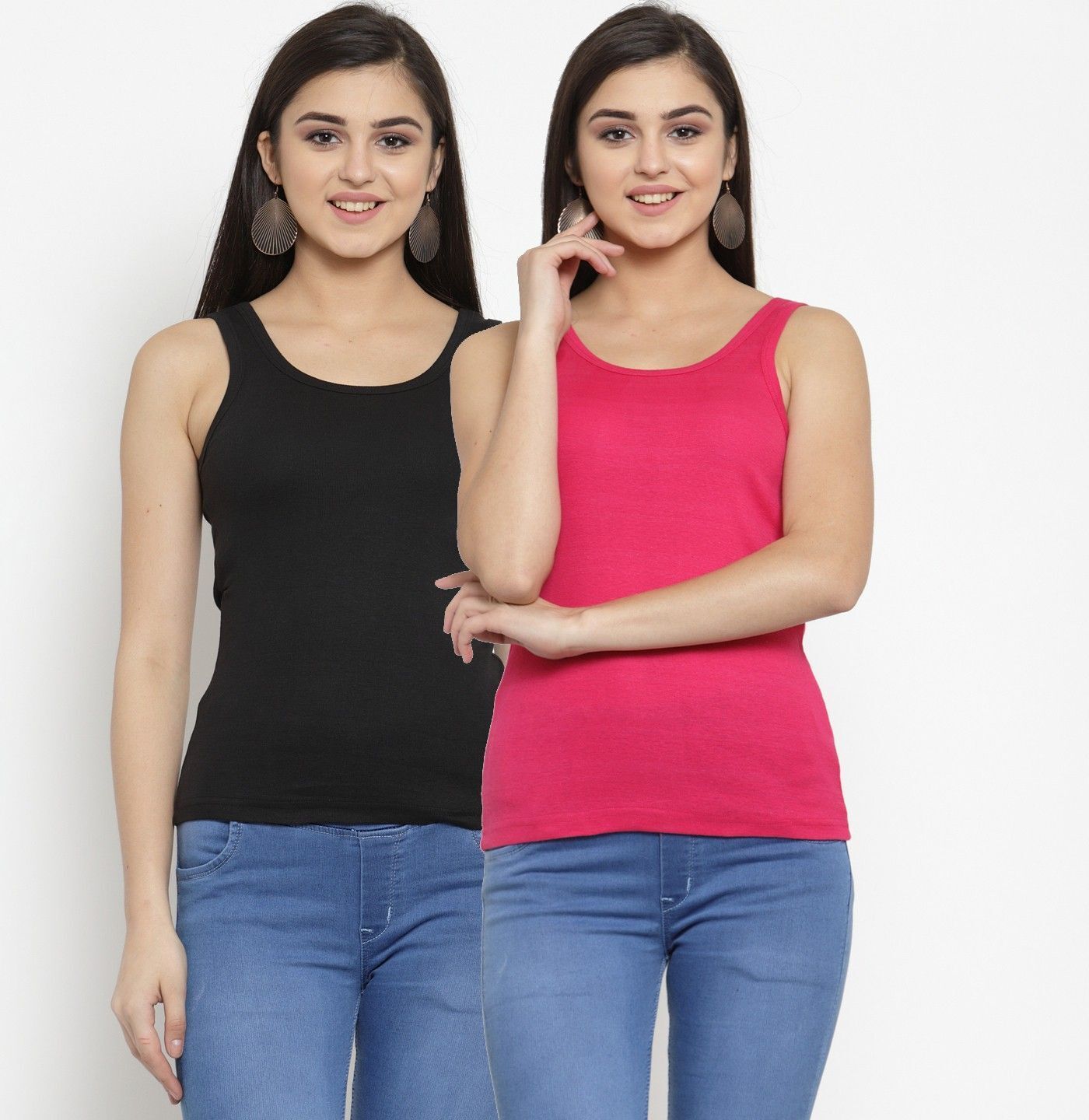 aastikhouse Women Black, Pink Camisole-picture-27