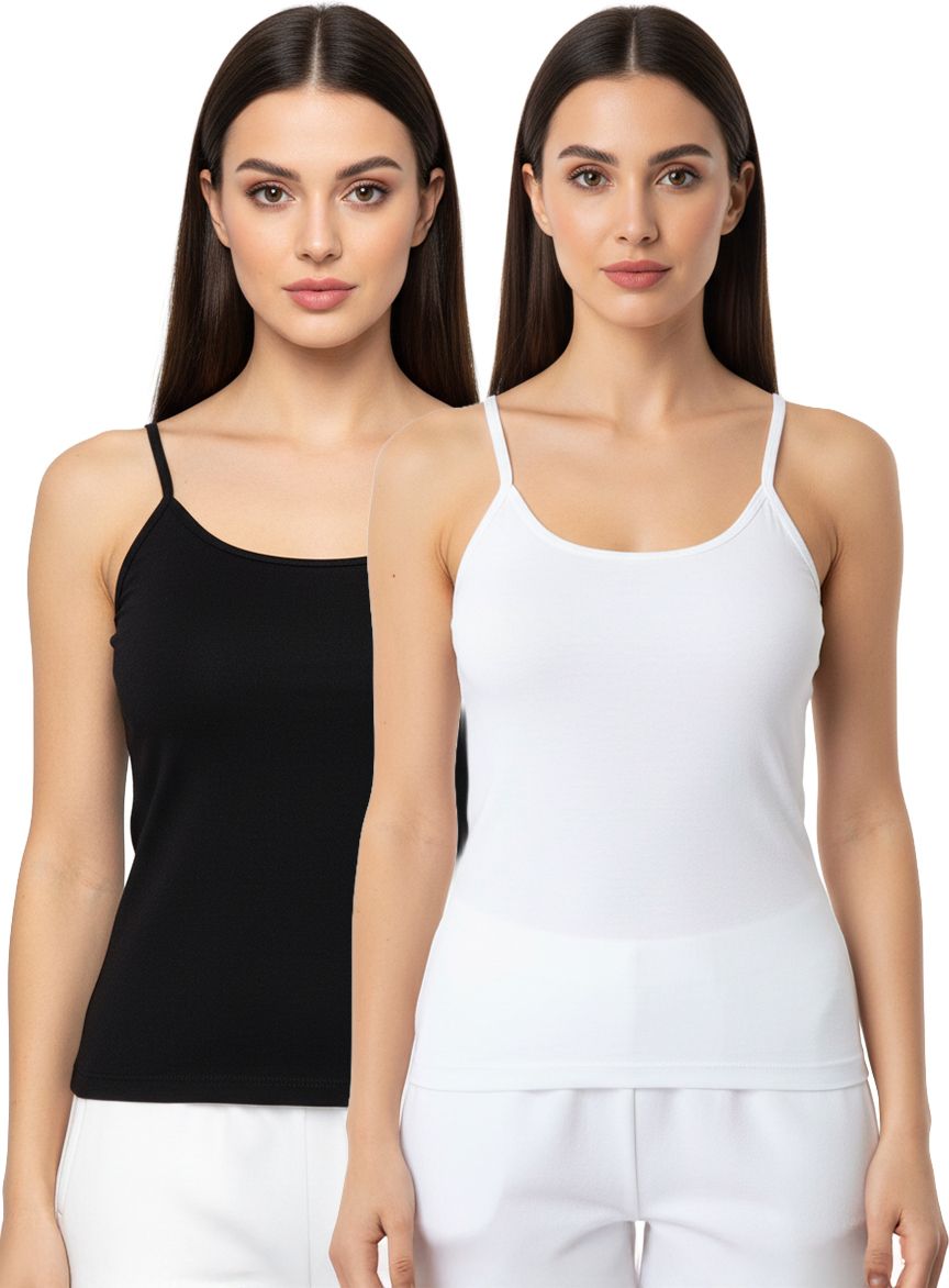 Women Black, White Camisole-image-35