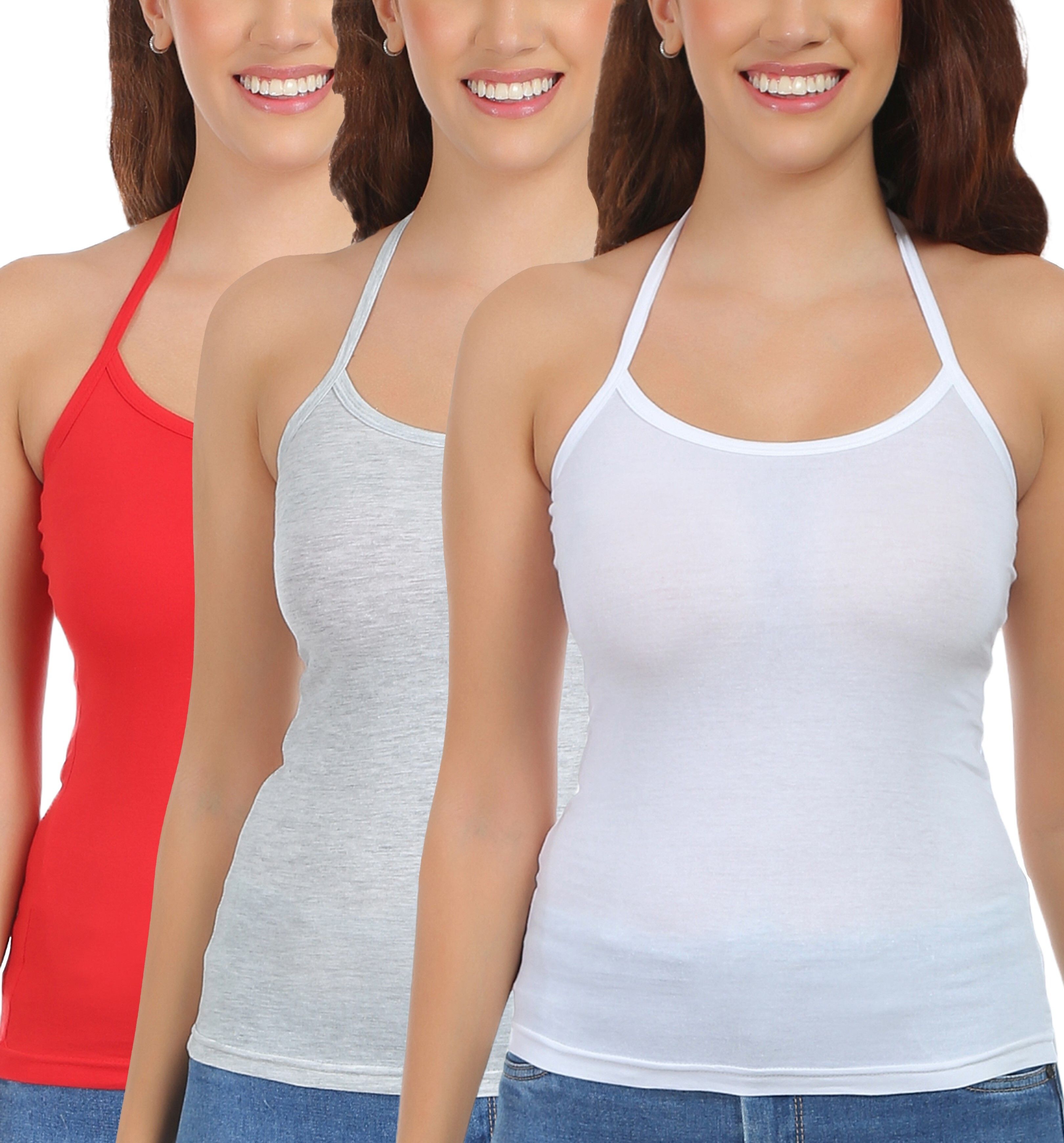 selfcare Women White, Grey, Red Camisole-picture-49