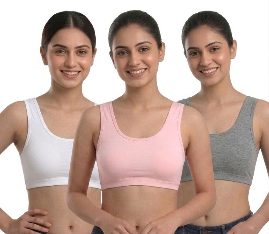 Women Pink, Grey, White Camisole-image-17