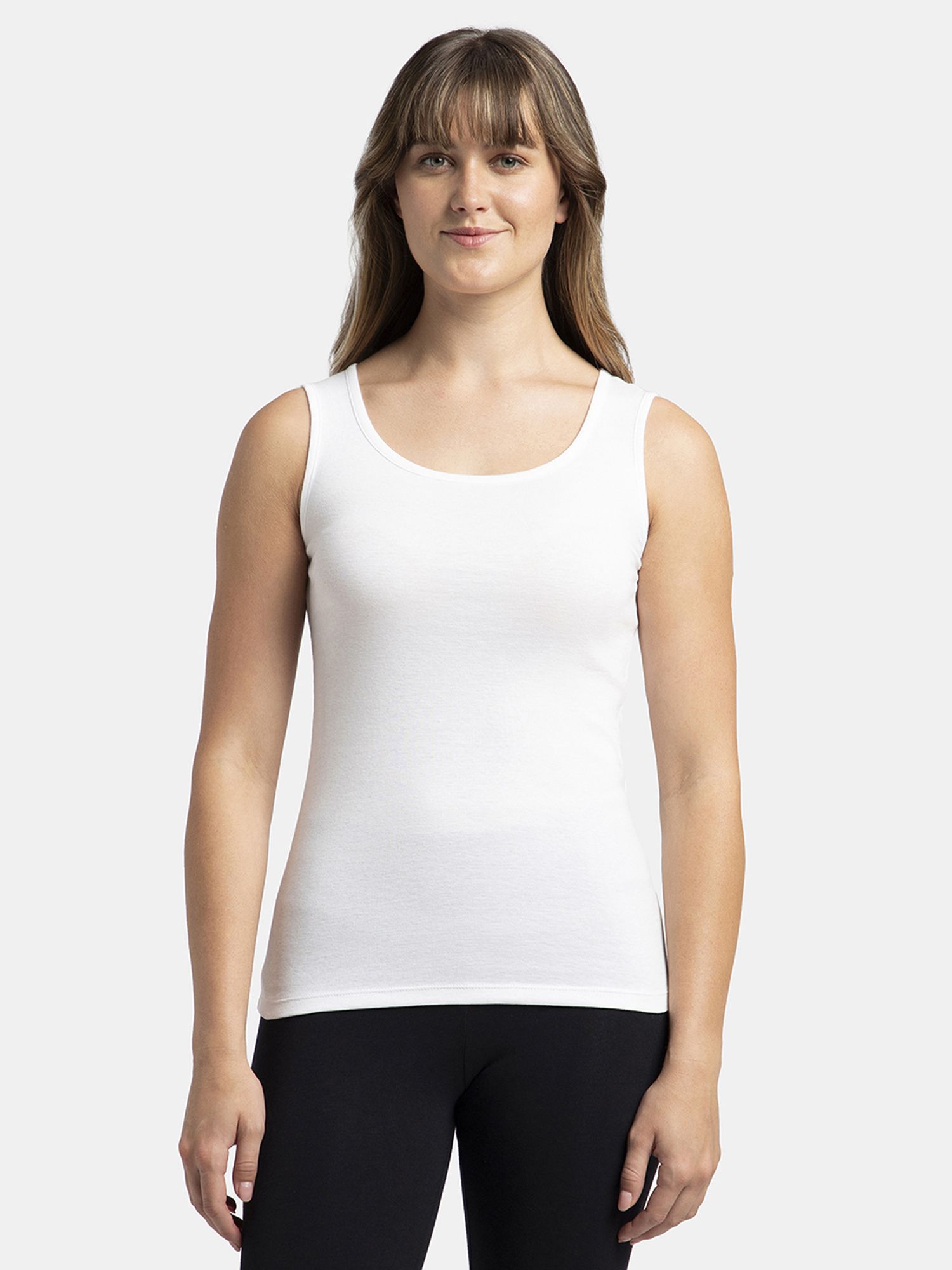 jockey Women White Tank Top/Vest-picture-18