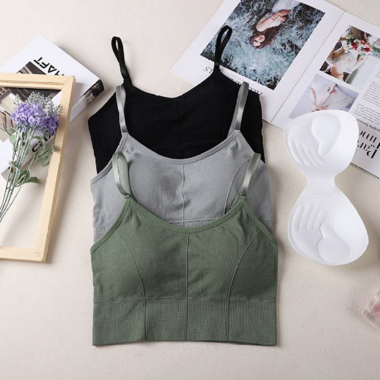 nudora Women Black, Grey, Green Camisole-picture-59