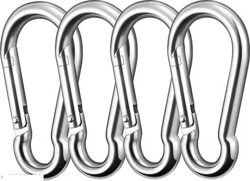 Heavy Duty 8MM Thick S.S Snap Hook for Hiking/Camping/GYM set 4 Cam