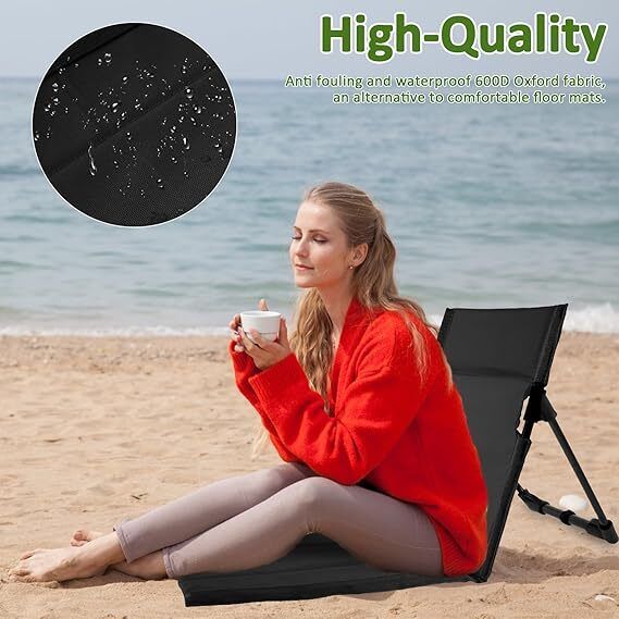 Camping Chair Lightweight Camping Stool Foldable Beach Floor Chair Cam