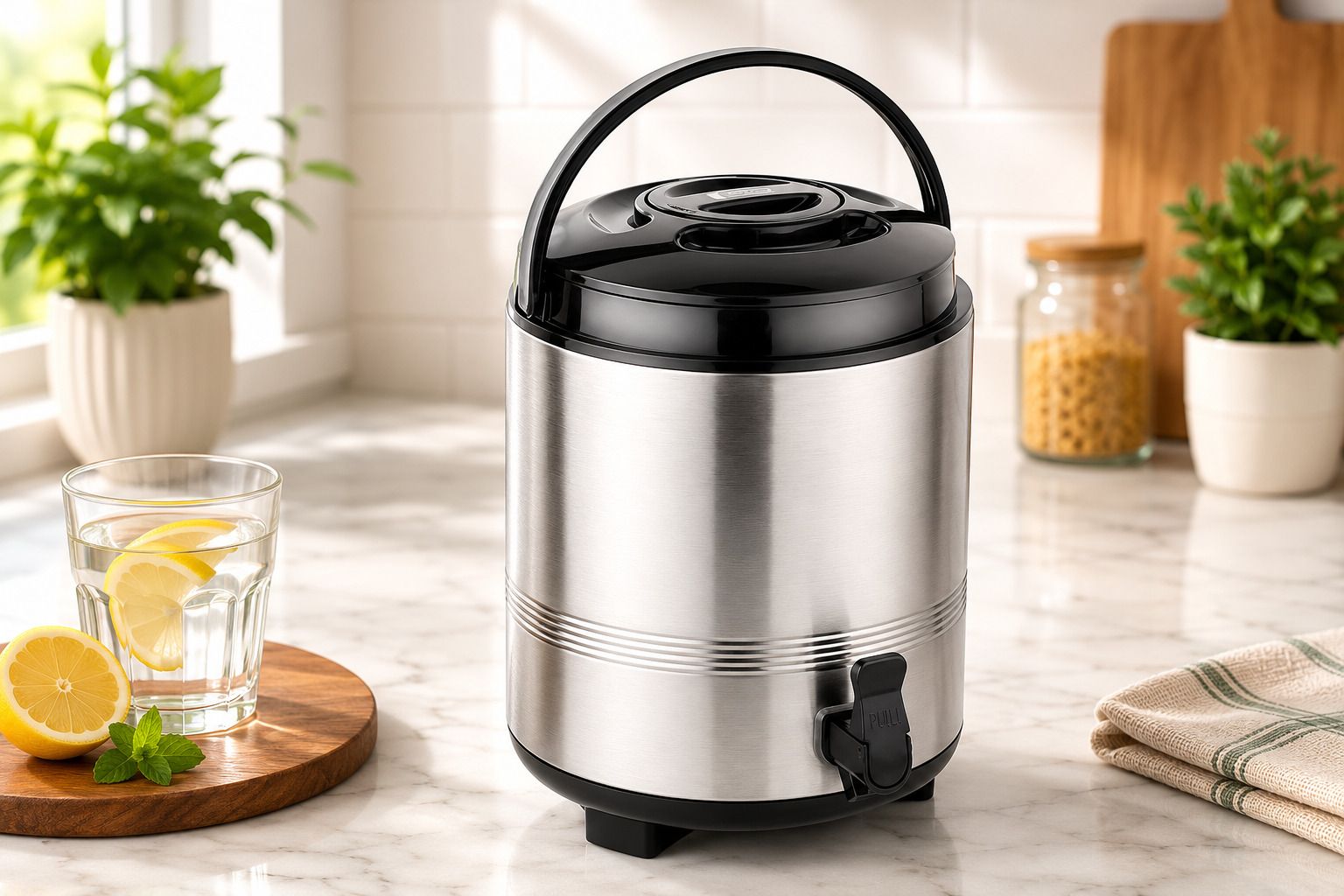 viraj prime VIRAJPRIME Water jug Steel Hot and Cold 10 litre, for Kitchen Home Office Travel Bottom Loading Water Dispenser-picture-18
