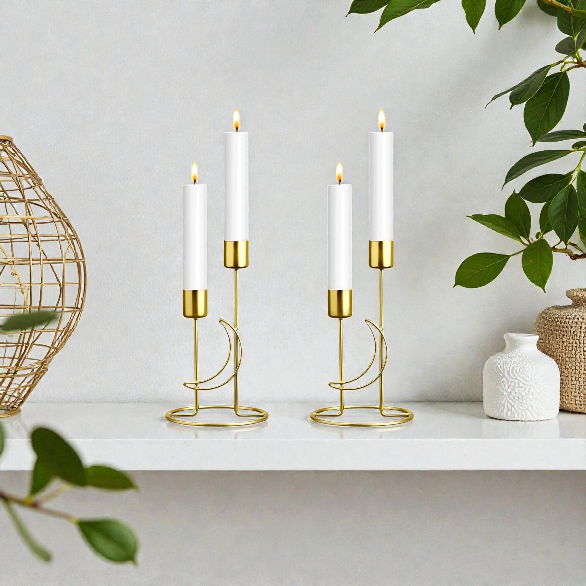 CANDLE STAND R14 Iron 2 - Cup Candle Holder Set-image-48