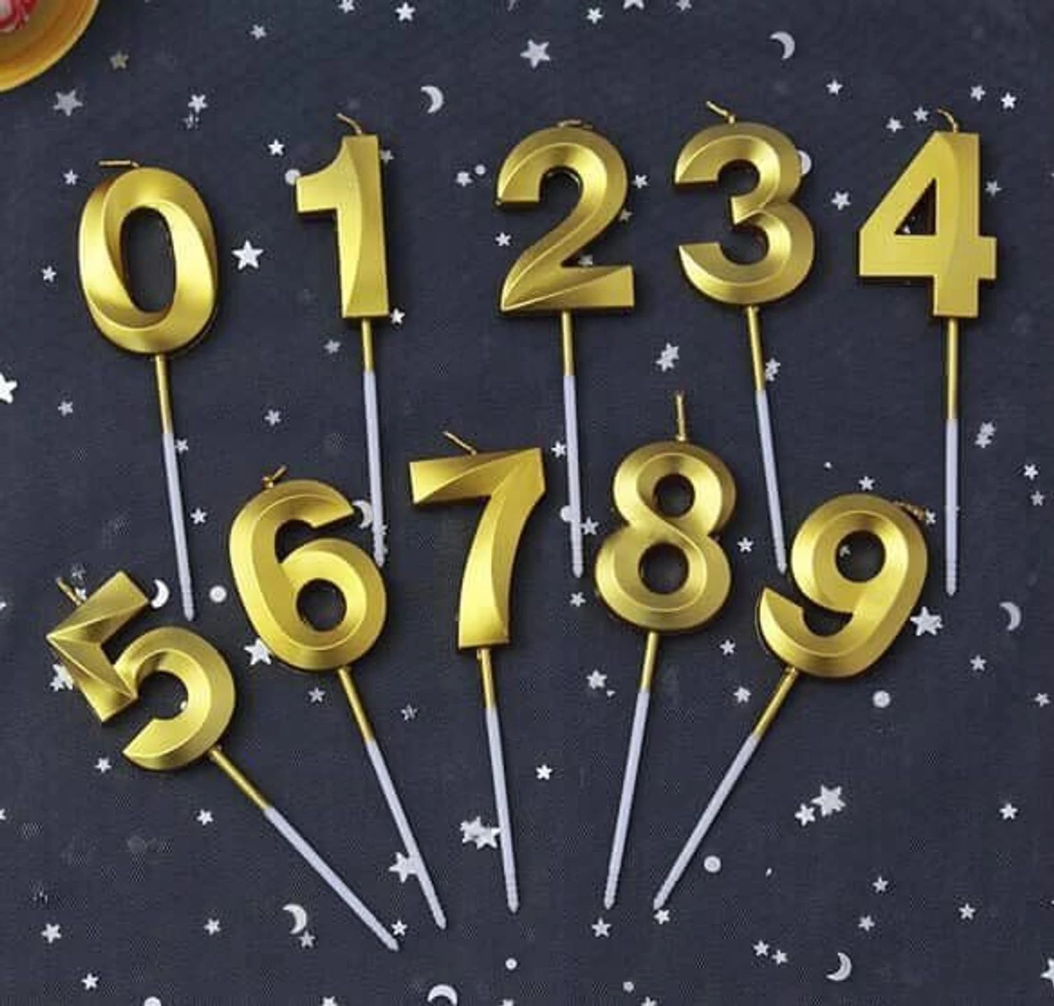 drishti Golden Number Candle for Birthday & Anniversary - 0 to 9 Number Candle-picture-13