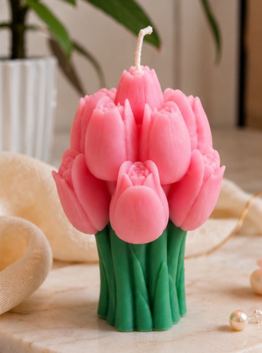 vayuflames Handmade tulip soy wax candle Candle-picture-41