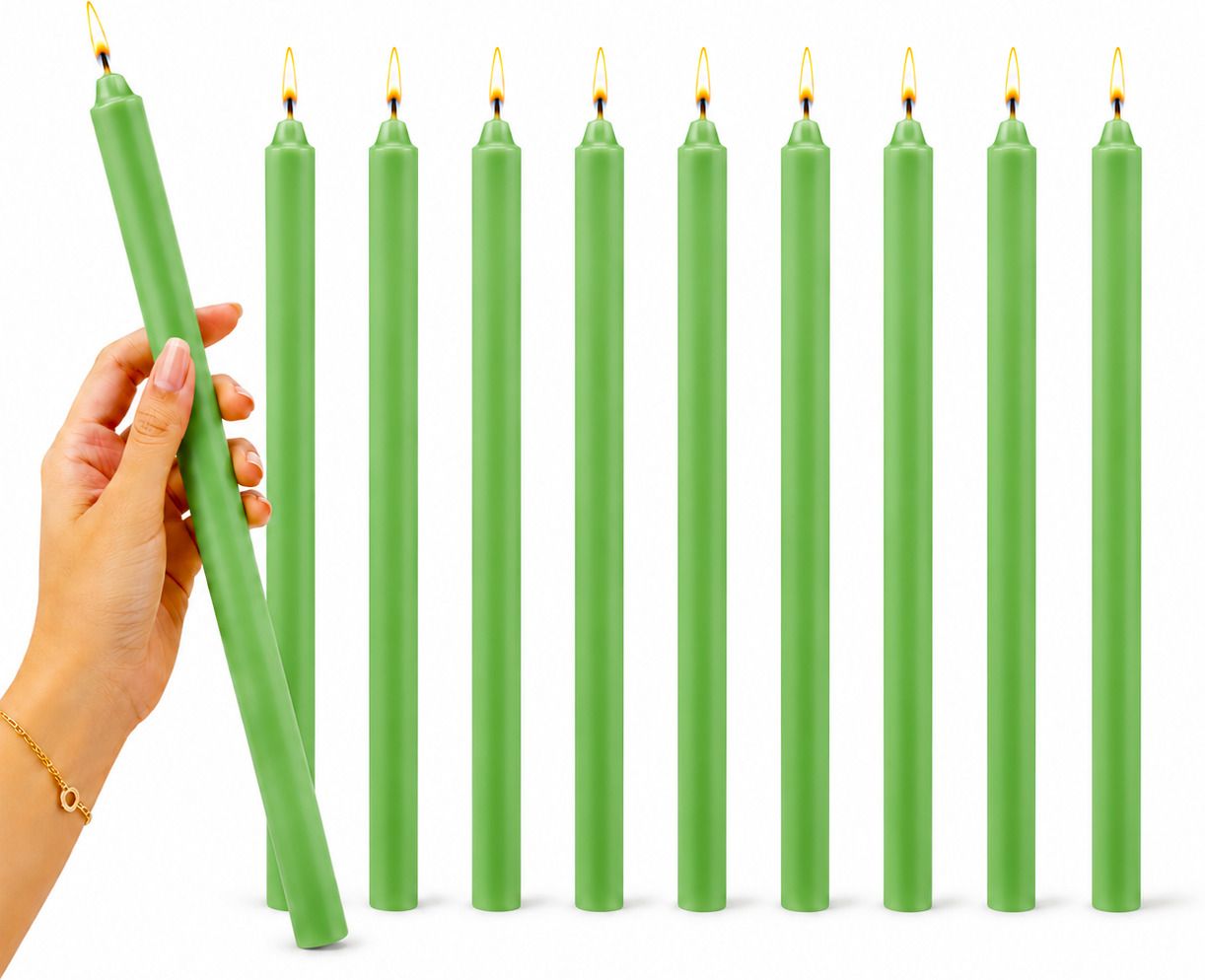 auradecor Big Stick Candles | 25 cm | Long Burning Unscented Wax Candles for Home Decor Candle-picture-6