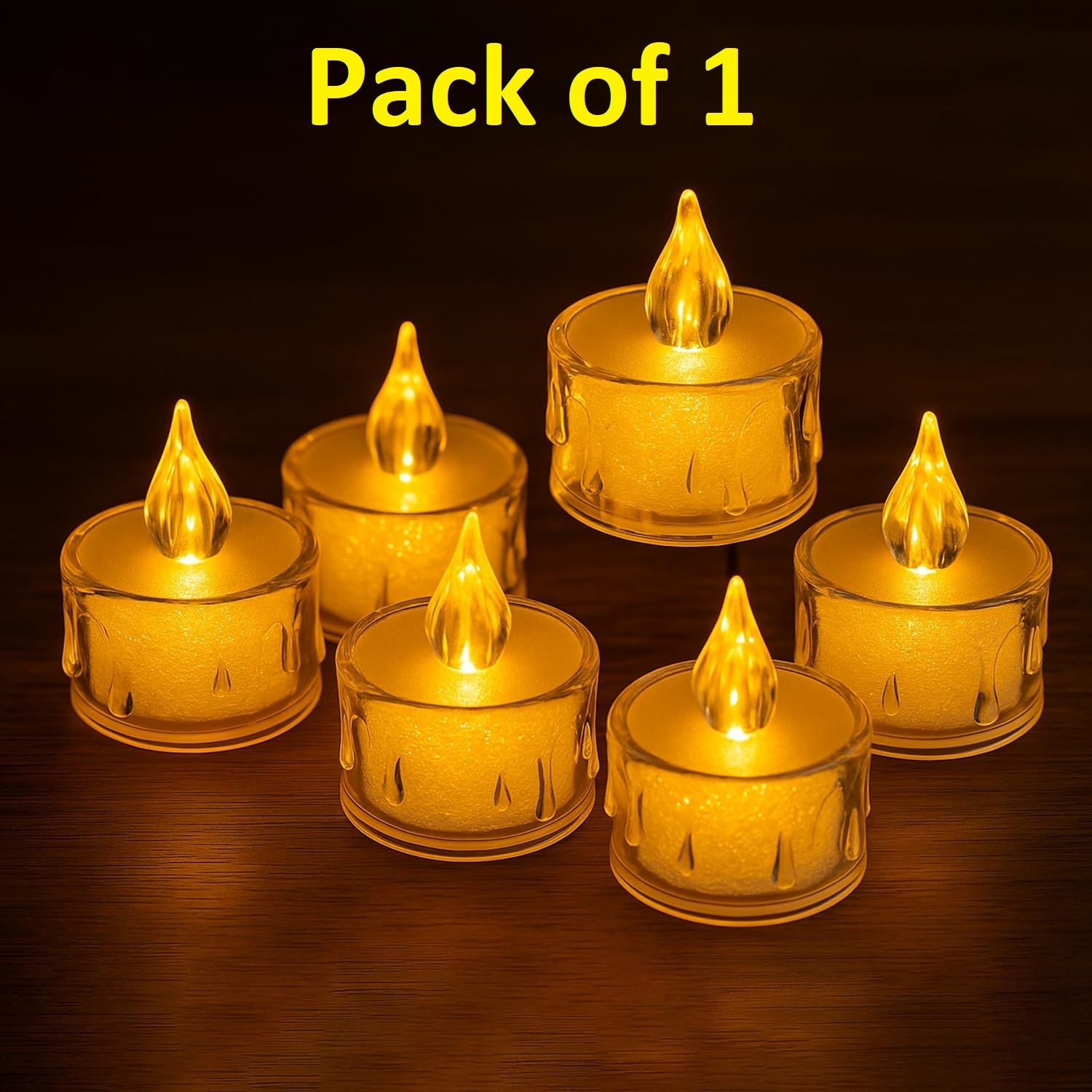 Crystal Molten Frosted LED Tea Light Candle-image-25