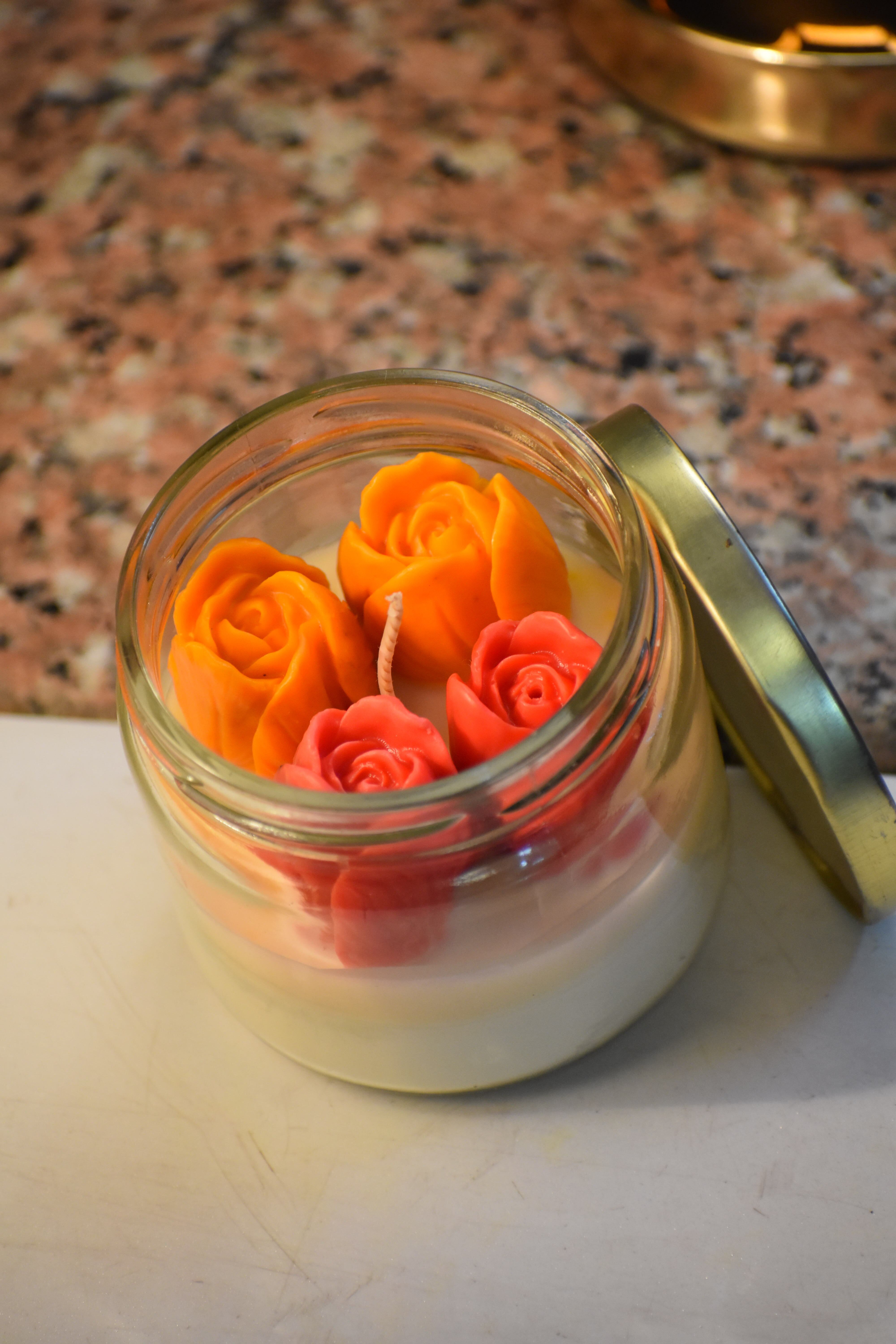 tejasvi Blossom Rose Soy Wax Jar Candle Candle-picture-13