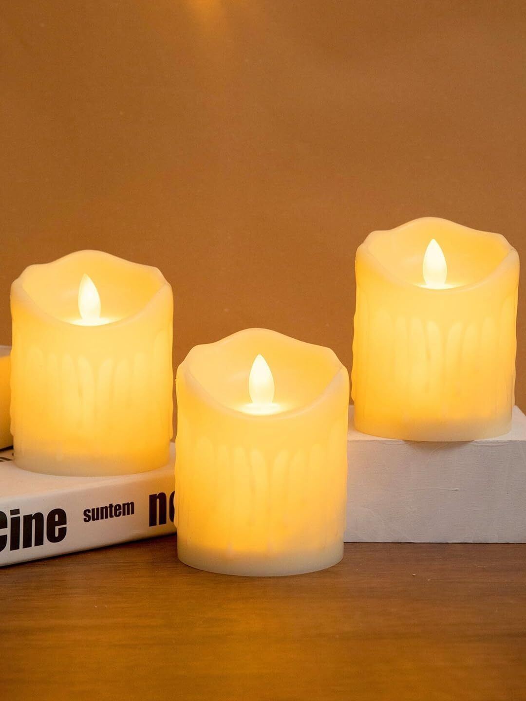 Flickering Flameless Smokeless Dancing Votive Acrylic LED Candle Pack of 2 Candle-image-22
