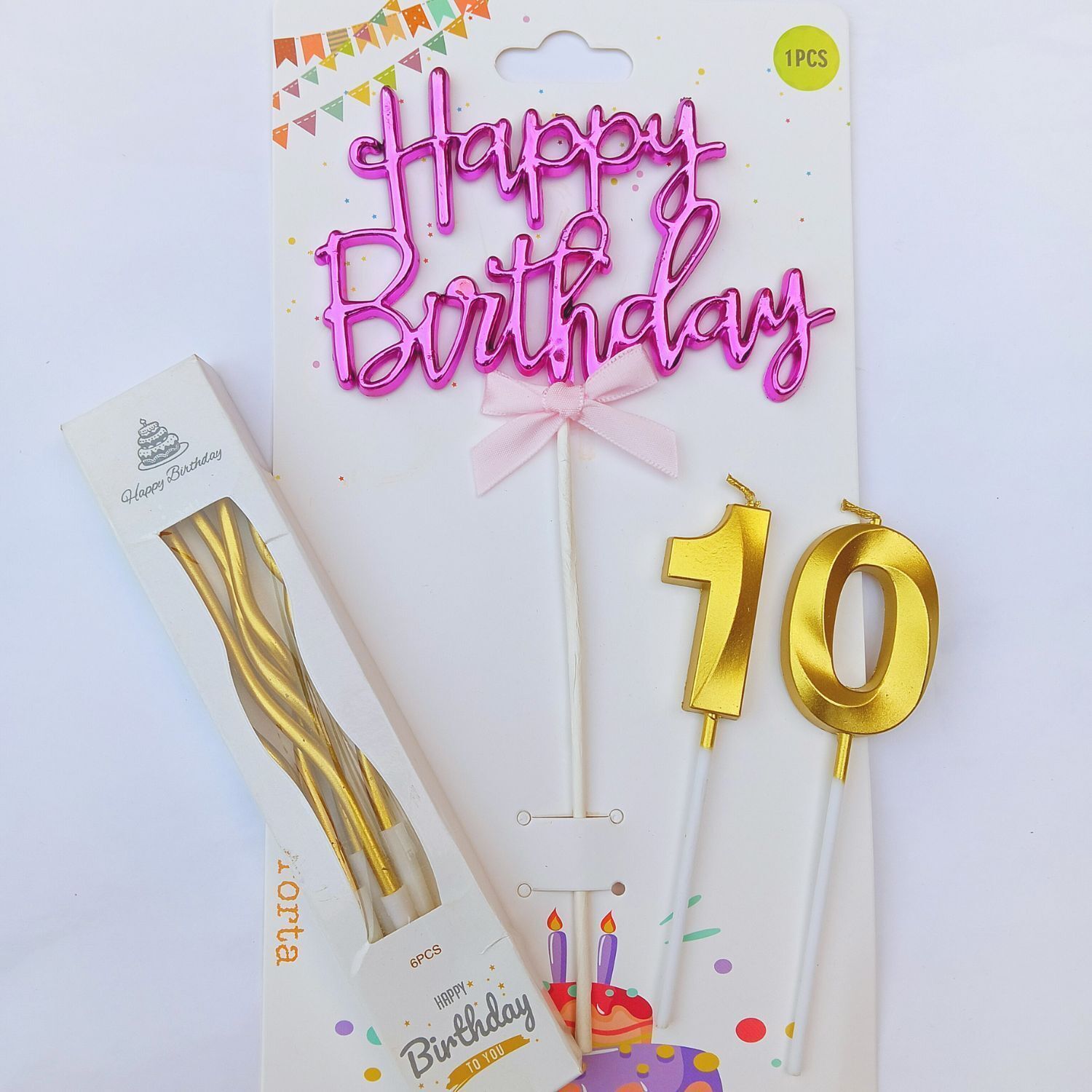 HRMHD_Golden Number 10 Birthday Candle for Cake Decoration Candle-image-45