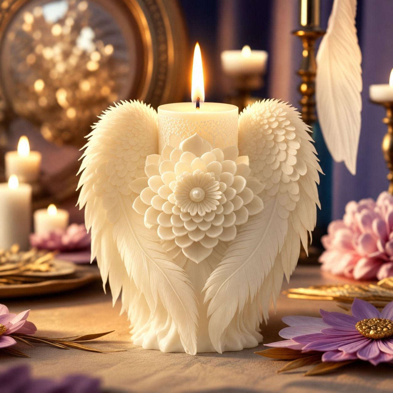 msda Decorative Scented Wax Candle for Living Room (Pack-1) Candle-picture-2