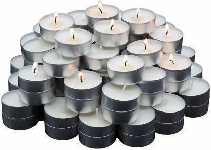 peepalcomm 2-3 Hours Long Burning Unscented Smokeless White T-Light Candles Set Of 150 Candle-picture-4