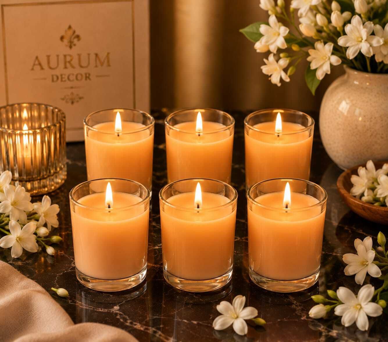 Scented Votive Jar Candle– Fragrant Decorative Candle for Home & Gifting Candle Candle-image-3