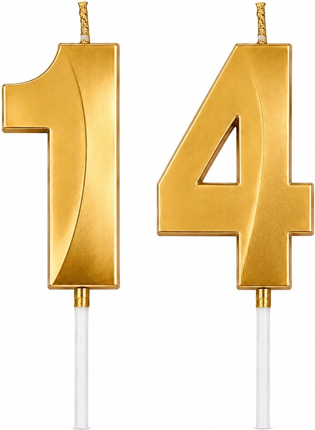 drishti Golden Number Candle for Birthday & Anniversary - 14 Number Candle-picture-43