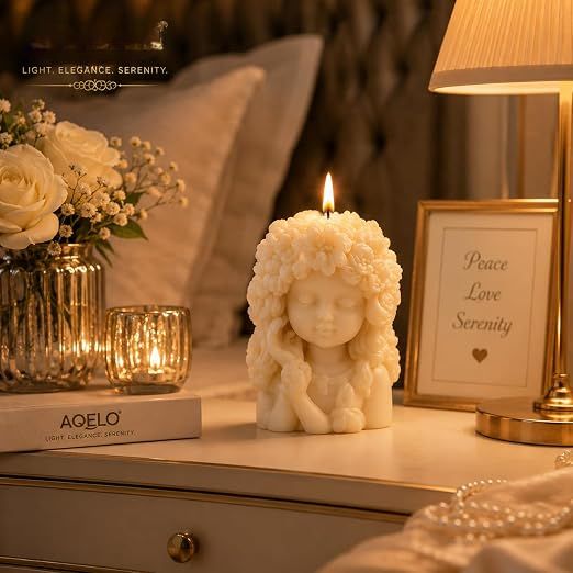 adhunyk Flower Girl Decorative Candle for Home Décor Candle-picture-5