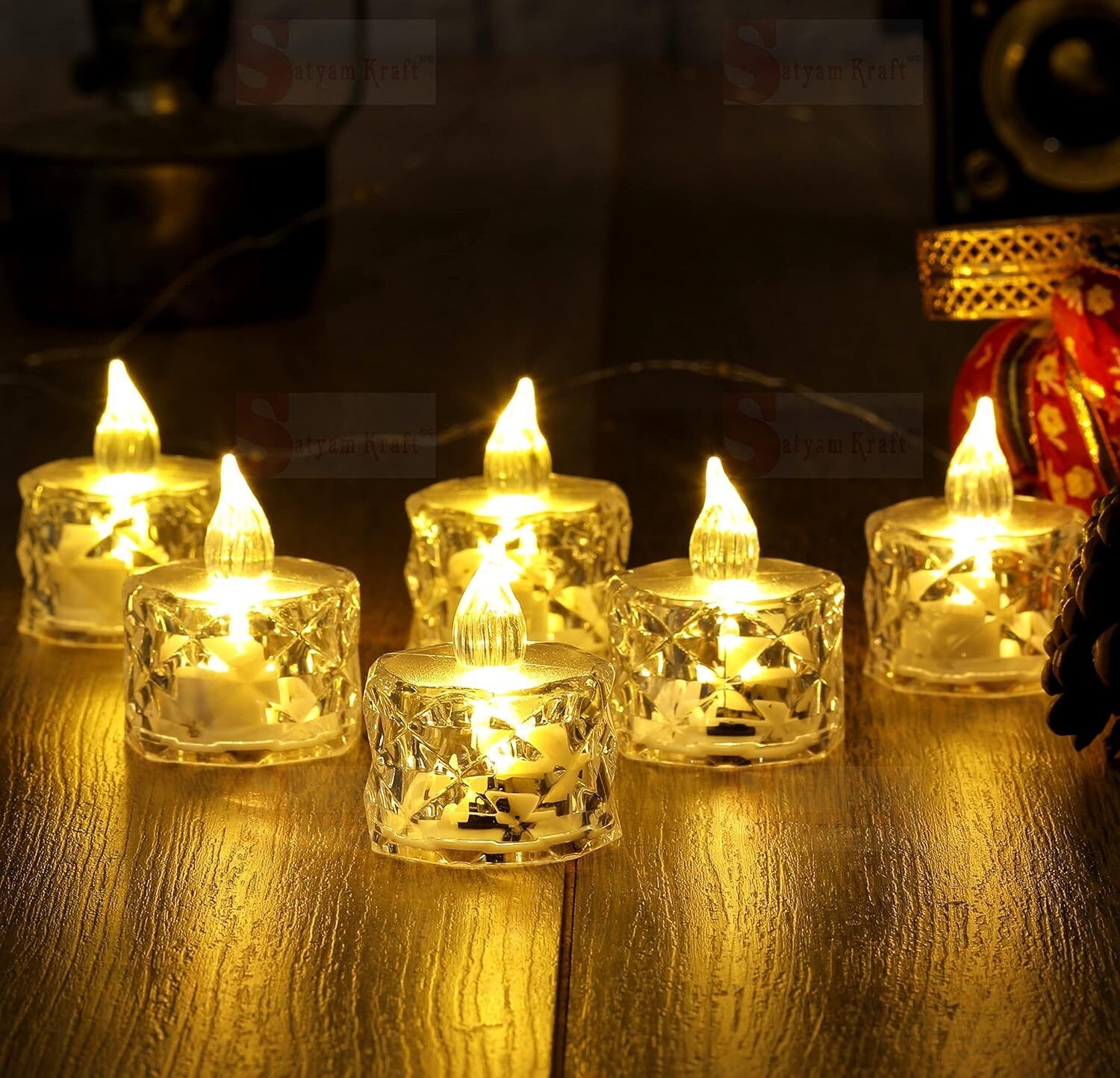 12 Pcs Flameless and Smokeless Decorative Candles LED Lantern-image-43