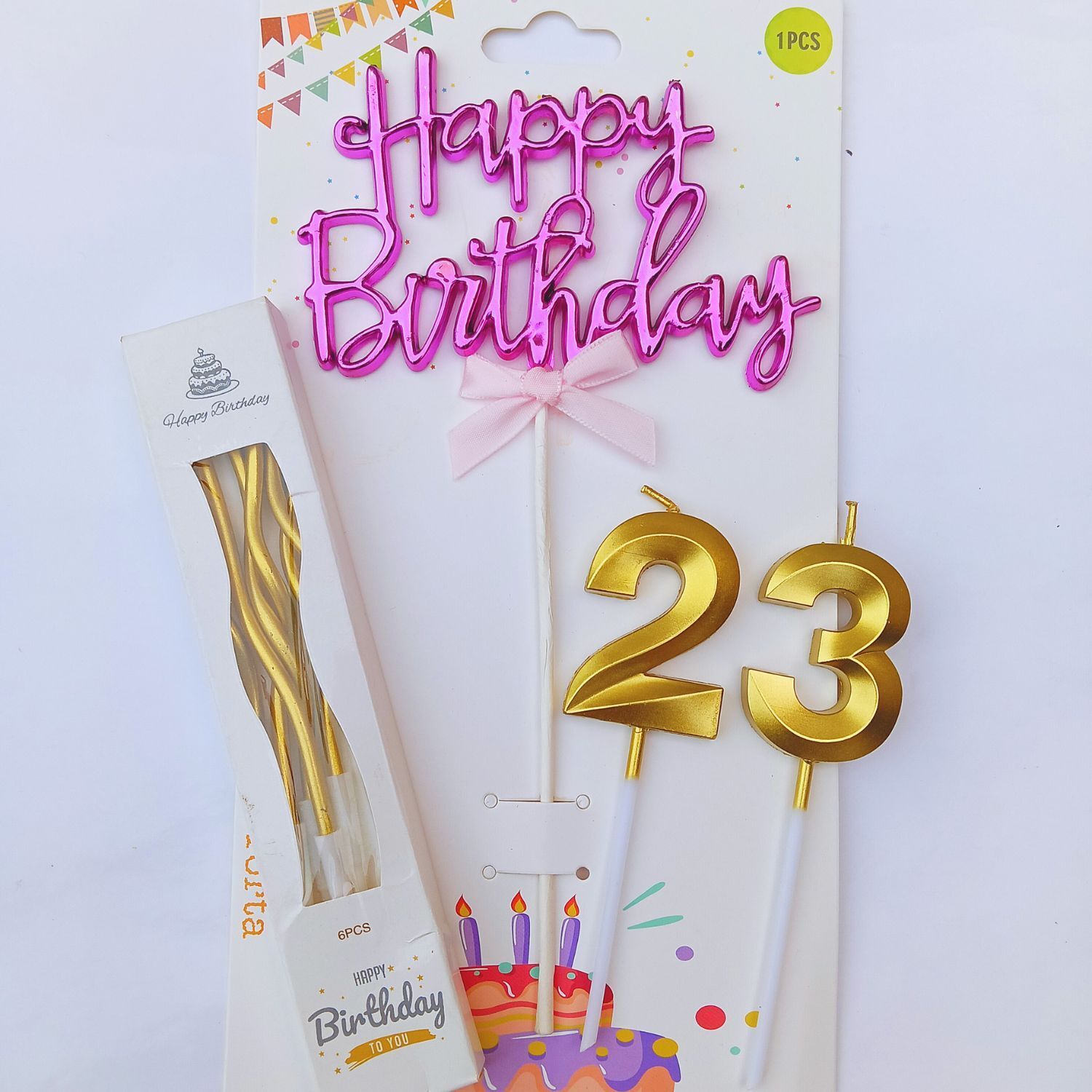 flameart Gold Number 23 Birthday Candle for Cake Decoration Candle-picture-19