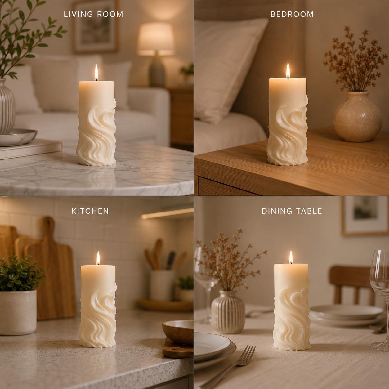 qyexe Premium Wax Candle for Elegant Room Decoration (Pack-1) Candle-picture-45