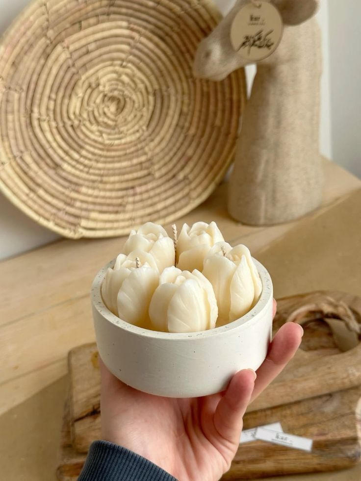 Concrete Jar Tulip Candle | Handmade Decorative Candle for Home Decor & Gifting Candle-image-6