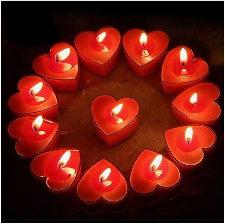 Special moment Heart Shaped Red Candles scented Red Love Romantic Candle Candle