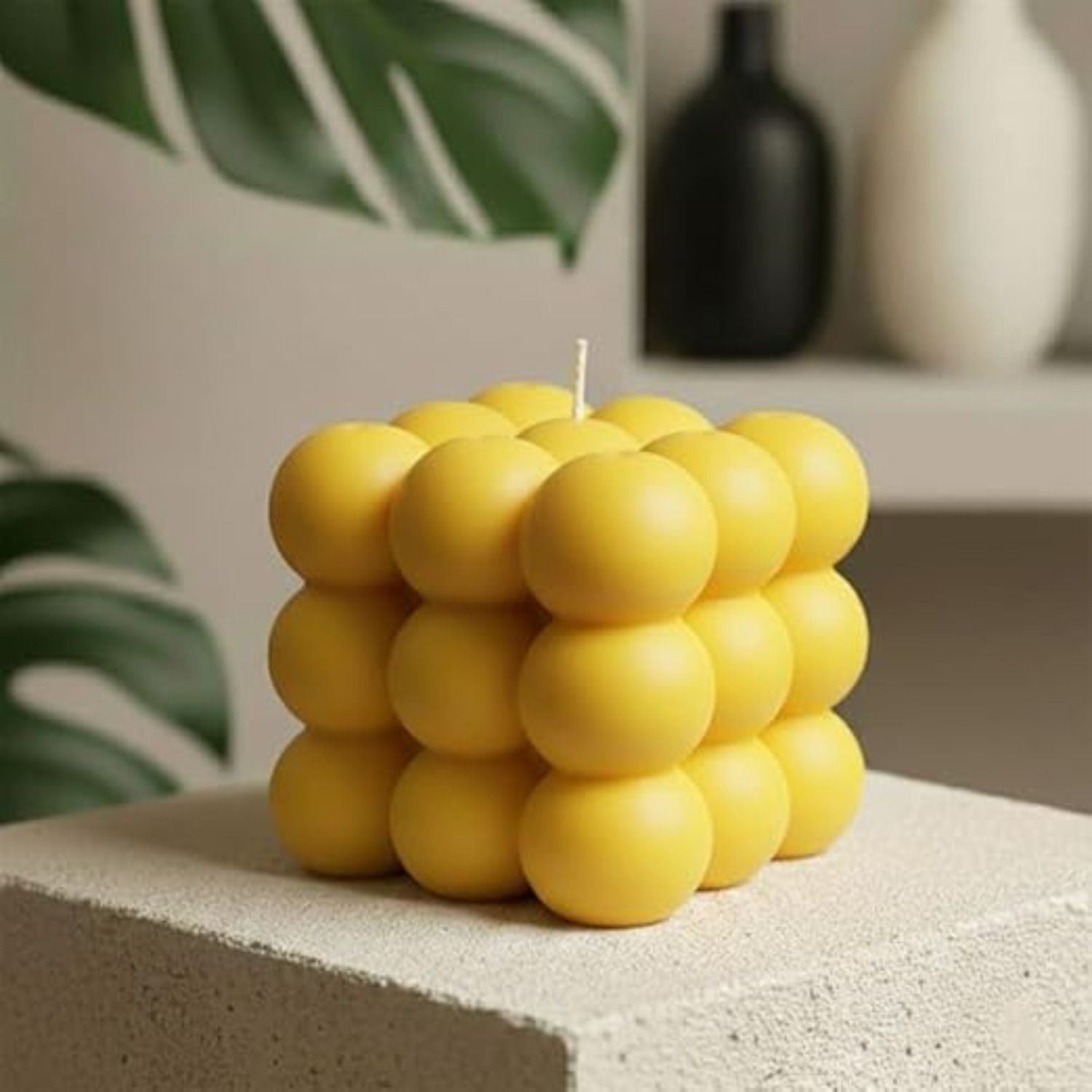 grews traders Big Bubble Cube Candle 100% Soy Wax, Handmade, Long Lasting Burn Candle-picture-15