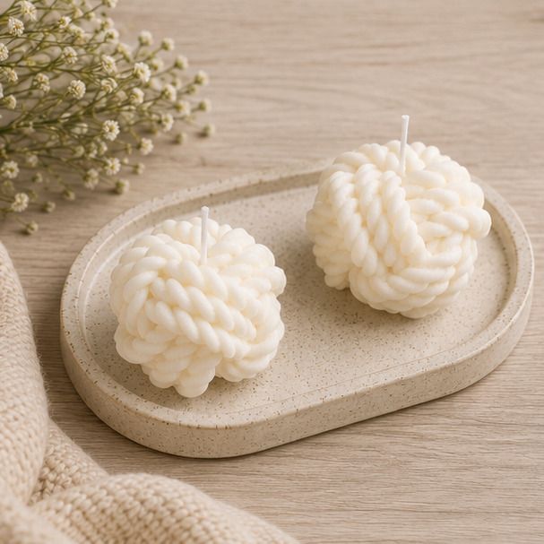 Rope Knot Soy Wax Scented Candle (Set of 2) Candle-image-40