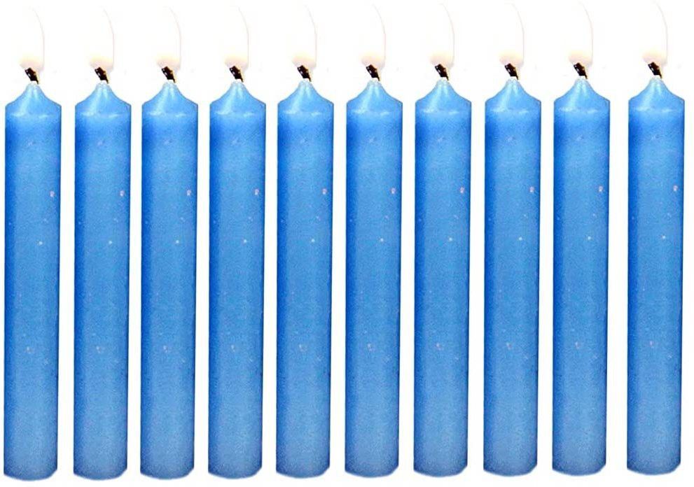 Chime Candles Set of 10 | Ritual Candles | Spell Candle | Unscented (LIGHT BLUE) Candle-image-28