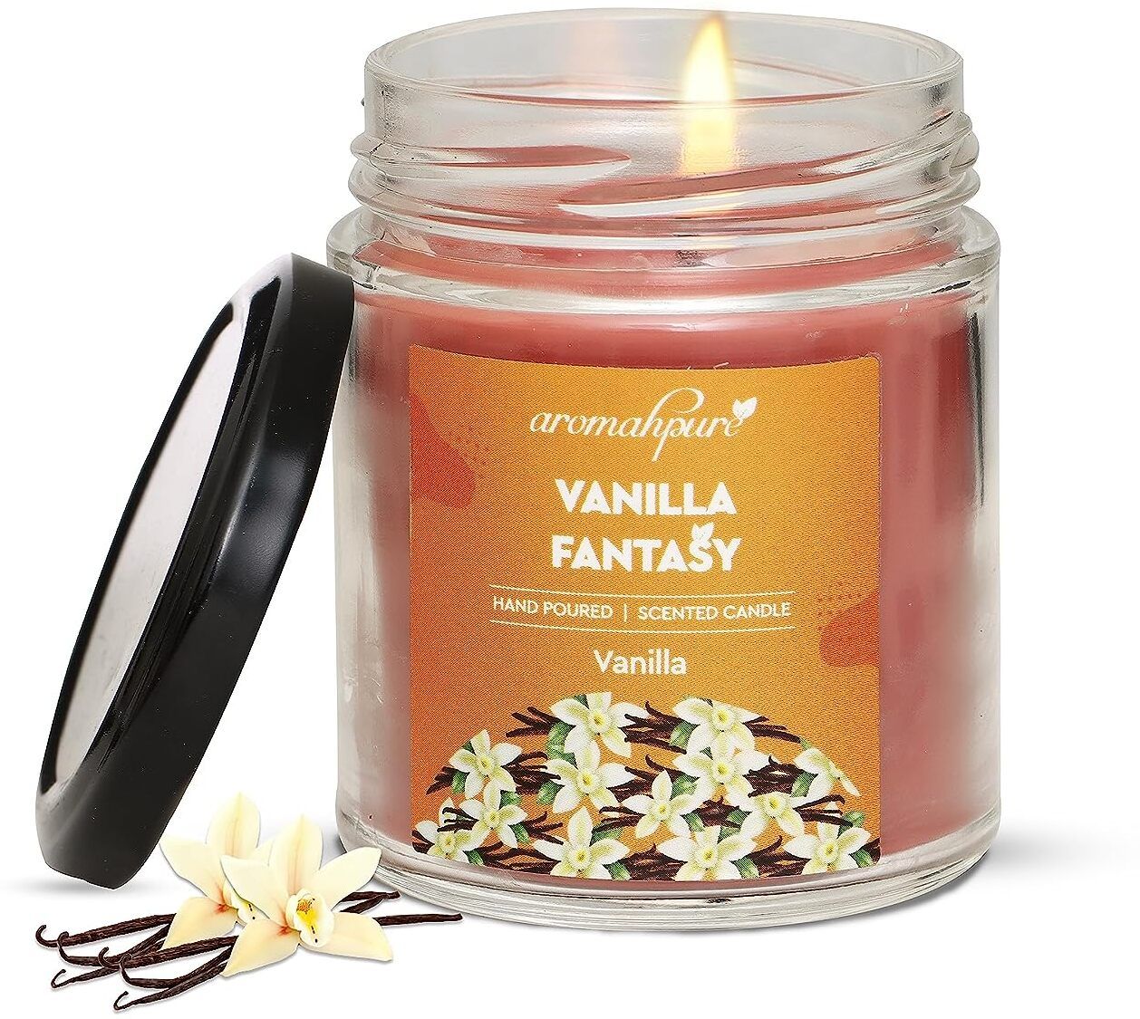 Scented Candle Soy Wax Vanilla Fragrance Candles for Home 45 Hrs Burn Time Candle-image-20