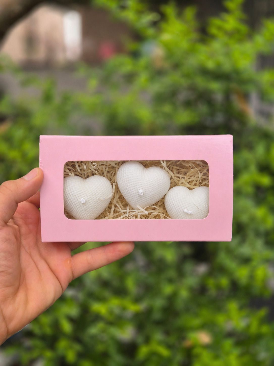 Handcrafted Scented Heart Candles Box Candle-image-2