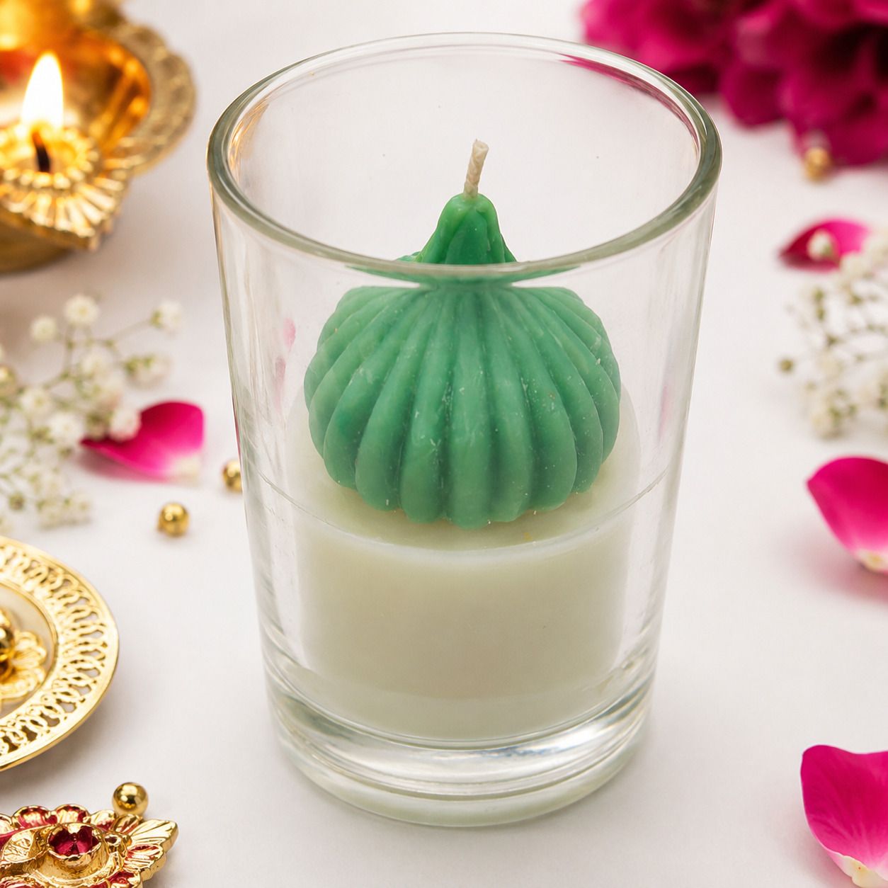 Festival Sweet Glass Candle | Soy Wax, Dessert Decor, Glass Tumbler Gift Candle Candle-image-4