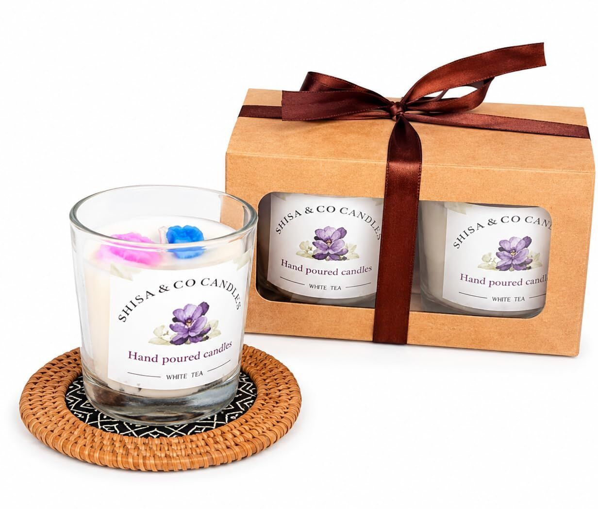 shisa Scented Glass Jar Candles Gift Set of 2 Candle-picture-25