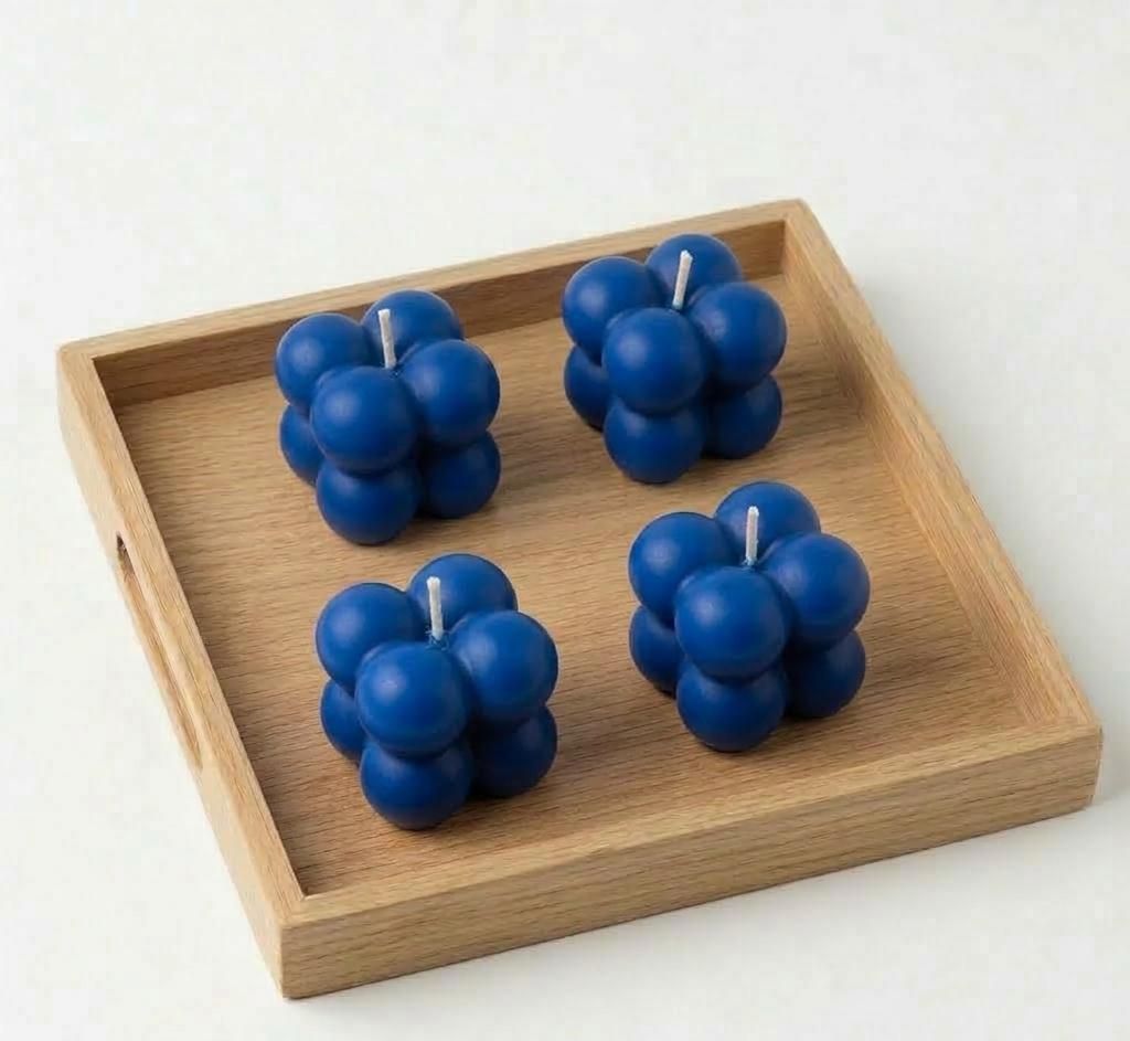 infinite24 Aesthetic Bubble Cube Candles Set for Home Decor & Gifting (6 Pcs) Candle-picture-31