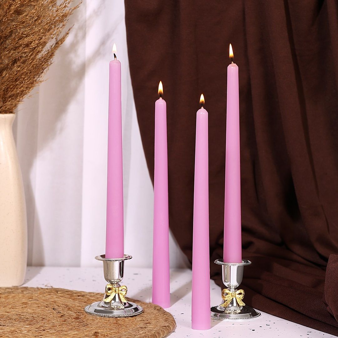 Unscented Dripless Taper Candles || Candle Light Dinner || Spell || Set of 4 Candle-image-13