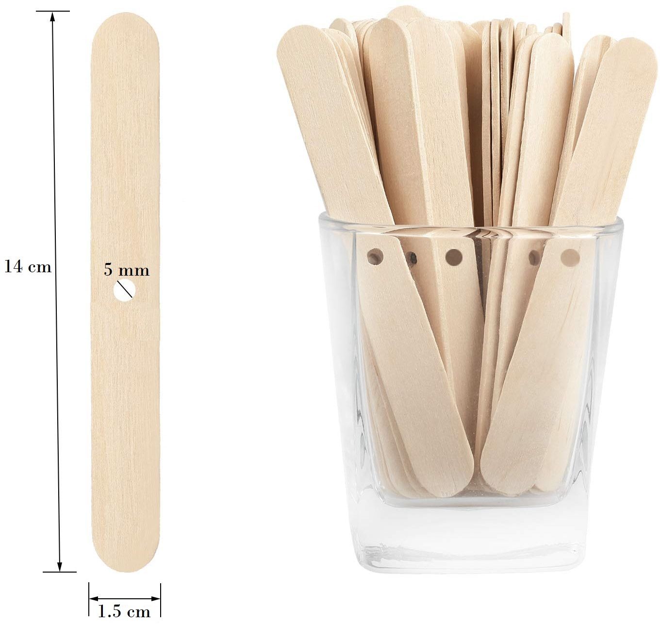 prachi collection Pack of 10 Wooden Candle Wick Holders for Making Candle | (Brown) (Multipurpose) Candle-picture-17
