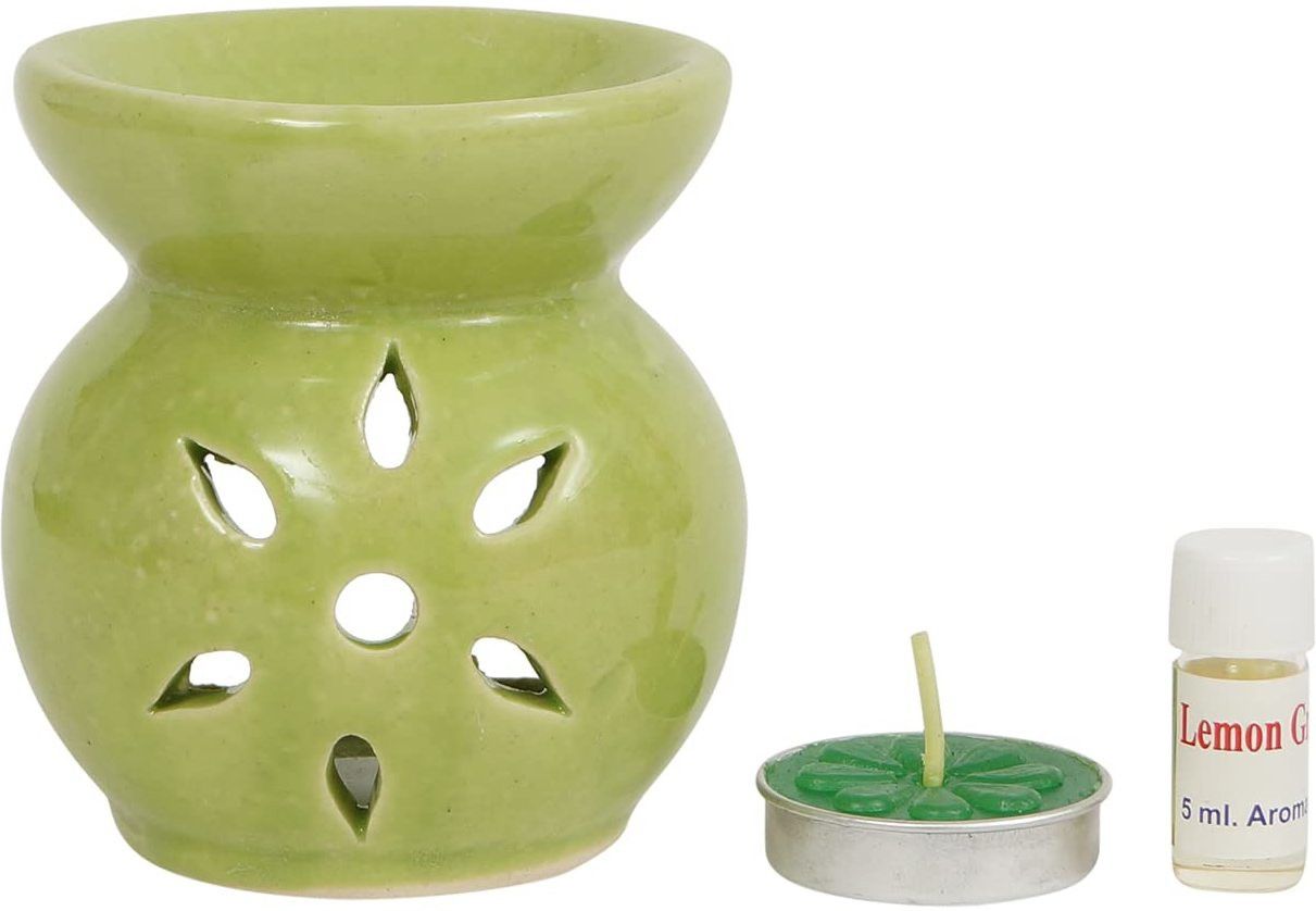 parkash candles GS-158 OIL BURNER SET GREEN Candle-picture-14
