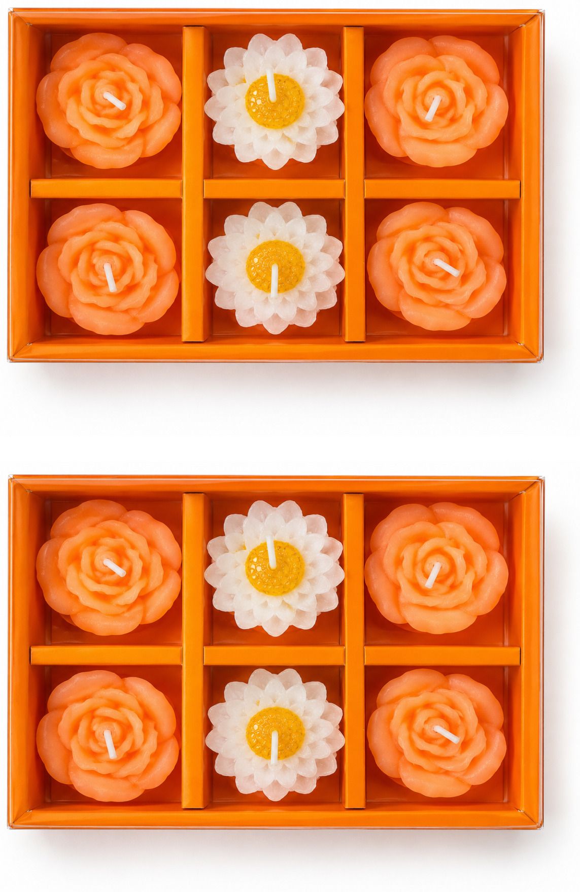 peepalcomm Flower Shape Decorative Candles Set of 12 | Daisy Floral Wax Candles A2 Candle-picture-45