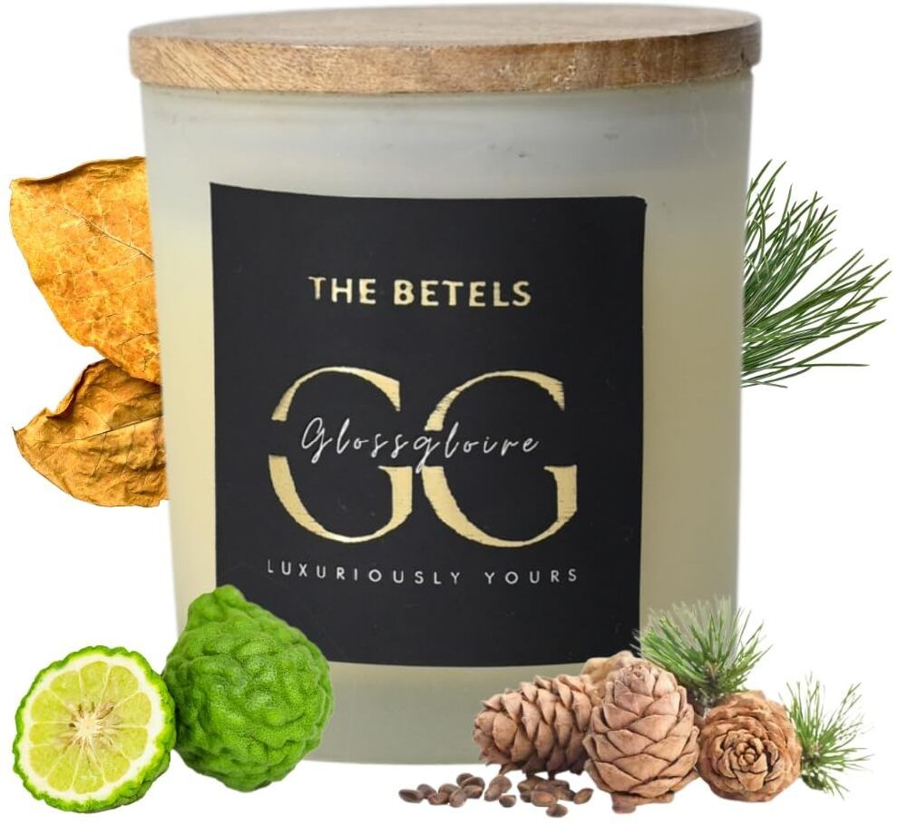glossgloire Betels Luxury Soy Perfume Scented Candle | Frosted Jar for Home Décor & Gifting Candle-picture-43