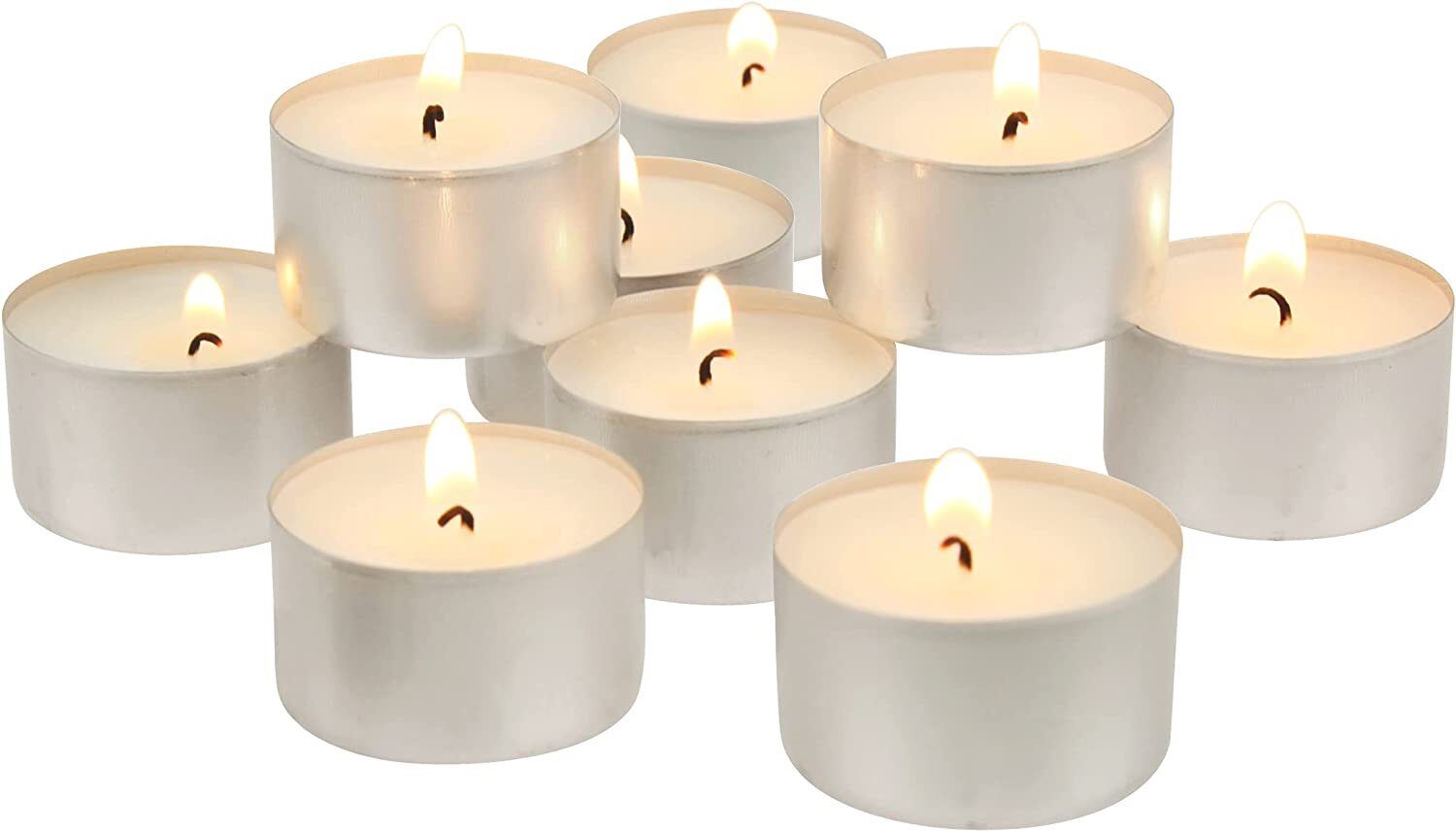 7 Hours Burning Wax Unscented Tealight Candle for Home Décor Set Of 10 (White) Candle-image-37