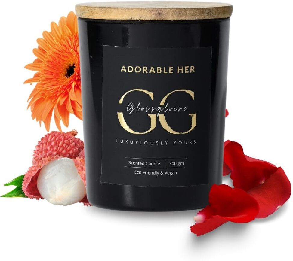 His Majesty Luxury Soy Wax Scented Candle | Matt Black Glass Jar with Wooden lid Candle-image-49