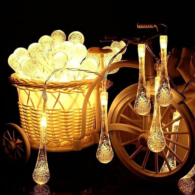 divyalok 14 LED Dropgel String Flameless Light,4 Meter for Diwali & Home Decoration Candle image 1