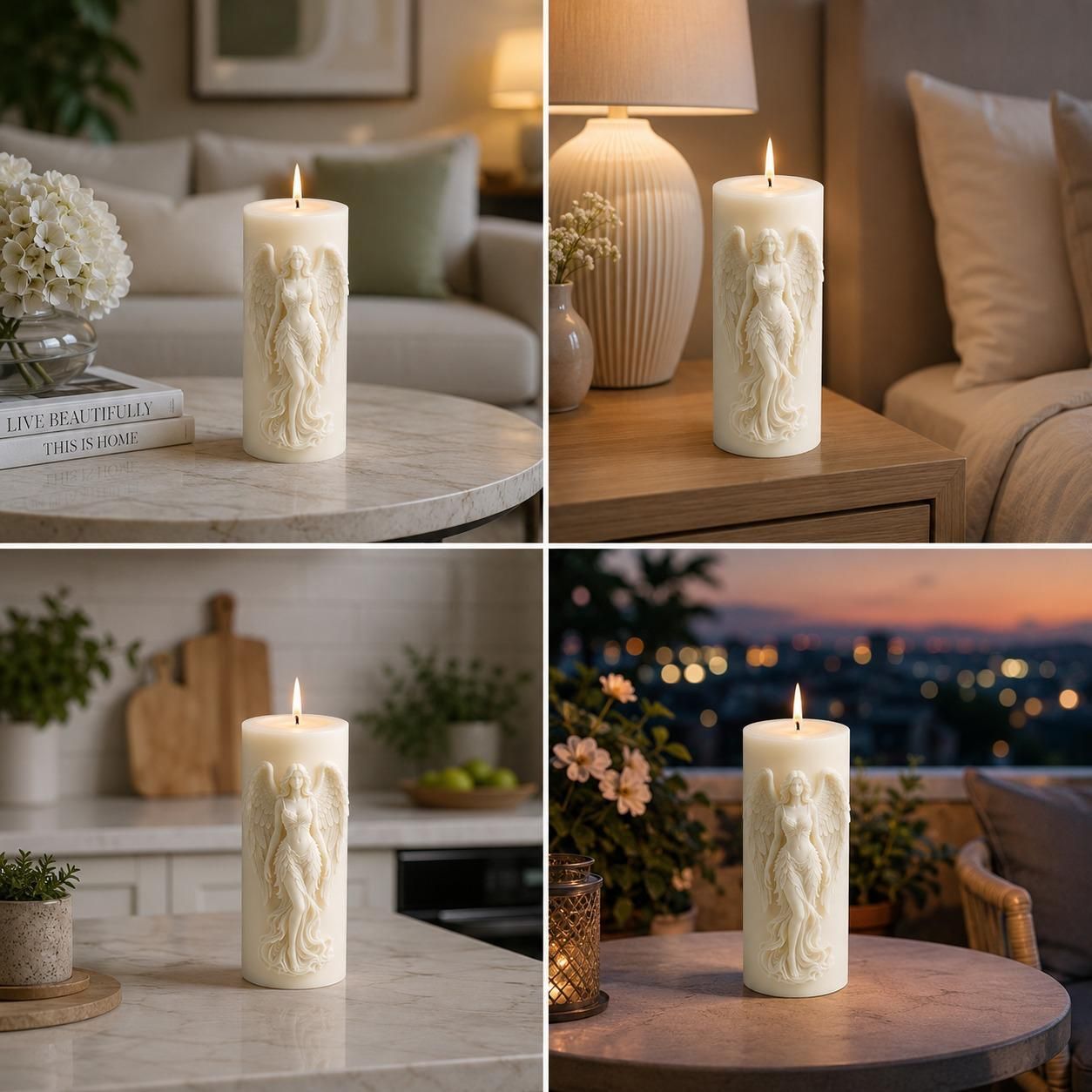 spmse Scented Wax Candle for Calming Home Ambience (Pack-1) Candle-picture-4